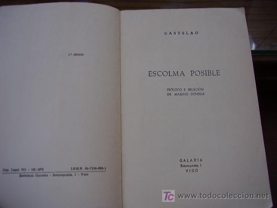 Libros de segunda mano: Escolma Posible, Castelao - Foto 3
