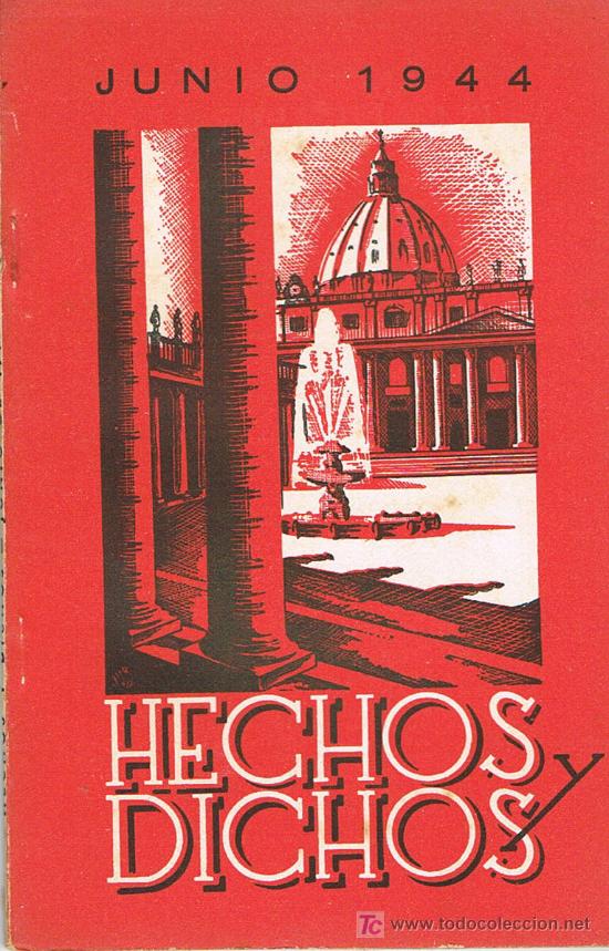 Libros de segunda mano: HECHOS Y DICHOS, JUNIO 1.944 - Foto 1