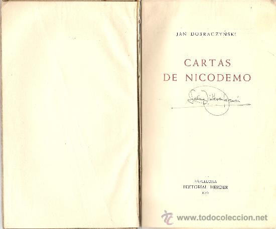 Libros de segunda mano: CARTAS DE NICODEMO DE JAN DOBRACZYNSKI - Foto 1
