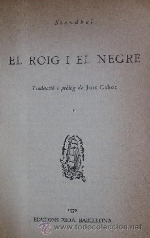 Libros de segunda mano: EL ROIG I EL NEGRE - Foto 2
