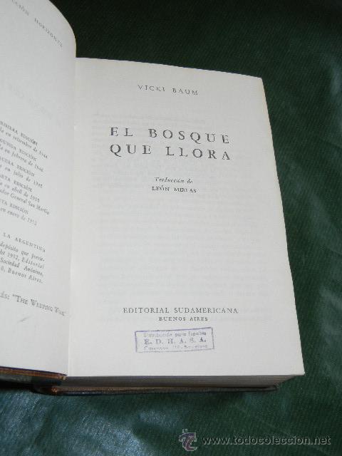Libros de segunda mano: EL BOSQUE QUE LLORA, de Vicki Baum - Foto 2