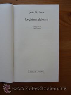 Libros de segunda mano: LEG&Iacute;TIMA DEFENSA. JOHN GRISHAM - Foto 1