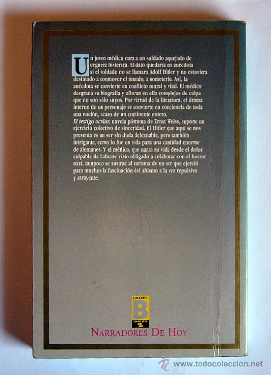 Libros de segunda mano: EL TESTIGO OCULAR - ERNST WEISS - Foto 2