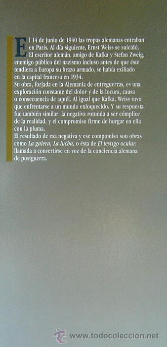 Libros de segunda mano: EL TESTIGO OCULAR - ERNST WEISS - Foto 3