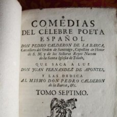 Libros de segunda mano: 1761-COMEDIAS DE DON PEDRO CALDERÓN DE LA BARCA.TOMO 7. IMPRENTA INQUISICIÓN.MADRID