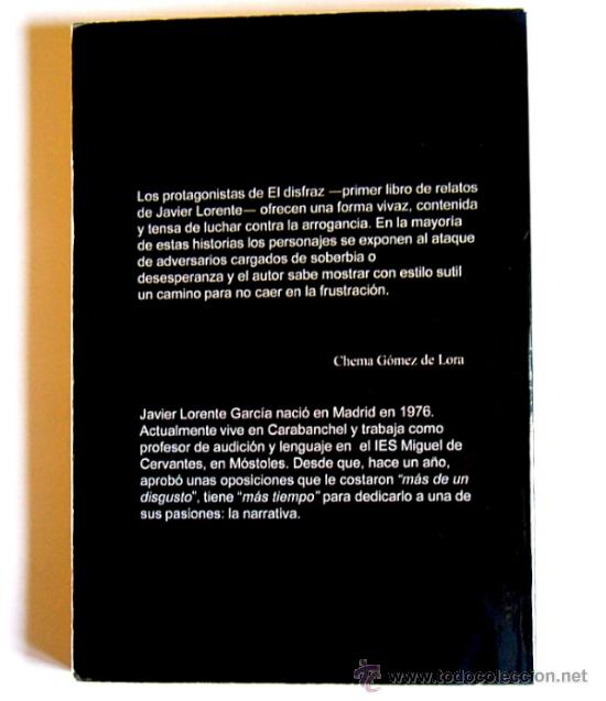 Libros de segunda mano: EL DISFRAZ - JAVIER LORENTE GARCIA - Foto 2