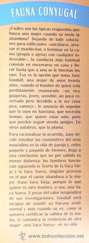 Libros de segunda mano: FAUNA CONYUGAL - LAURA ZIGMAN - Foto 3