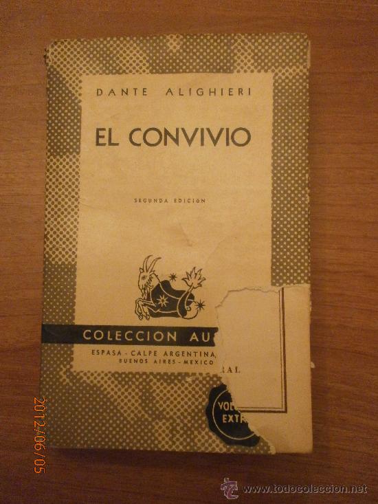 Libros de segunda mano: LIBRO EL CONVIVIO - DANTE ALIGHIERI - Foto 1