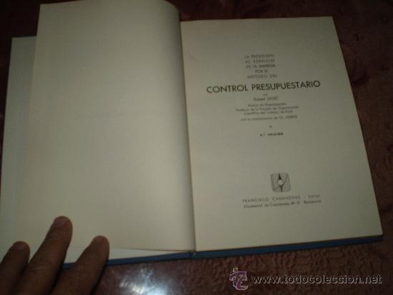 Libros de segunda mano: Robert Satet. Control presupuestario - Foto 2