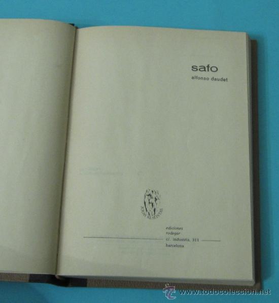 Libros de segunda mano: SAFO. ALFONSO DAUDET - Foto 3