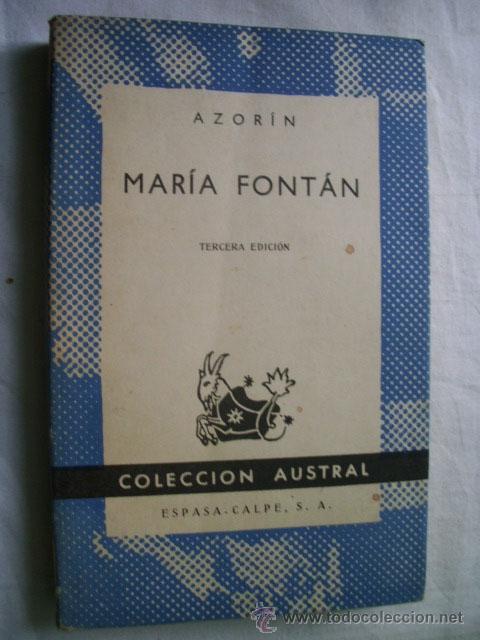Libros de segunda mano: MAR&Iacute;A FONT&Aacute;N. AZOR&Iacute;N. 1961 - Foto 1