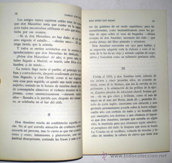 Libros de segunda mano: CAMILO JOS&Eacute; CELA: ESAS NUBES QUE PASAN. - Foto 2