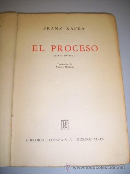 Libros de segunda mano: KAFKA, Franz. El proceso - Foto 1