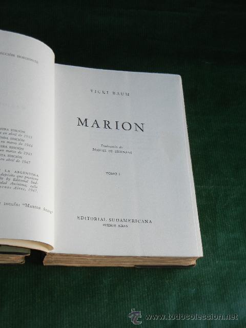 Libros de segunda mano: MARION, DE VICKI BAUM - Foto 2