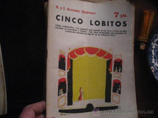 Libros de segunda mano: Cinco lobitos, Alvarez Quintero; - Foto 1