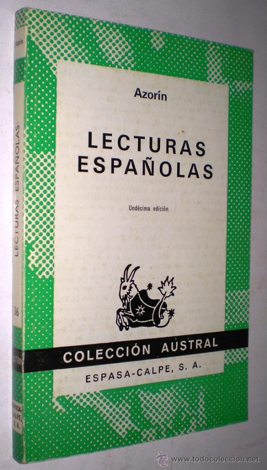 Libros de segunda mano: AZOR&Iacute;N: LECTURAS ESPA&Ntilde;OLAS. - Foto 1