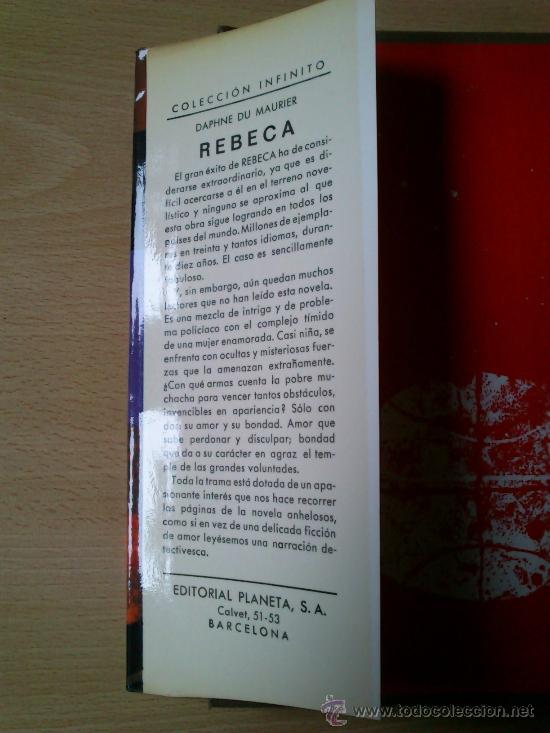 Libros de segunda mano: REBECA - DAPHNE DU MAURIER - EDITORIAL PLANETA - Foto 4