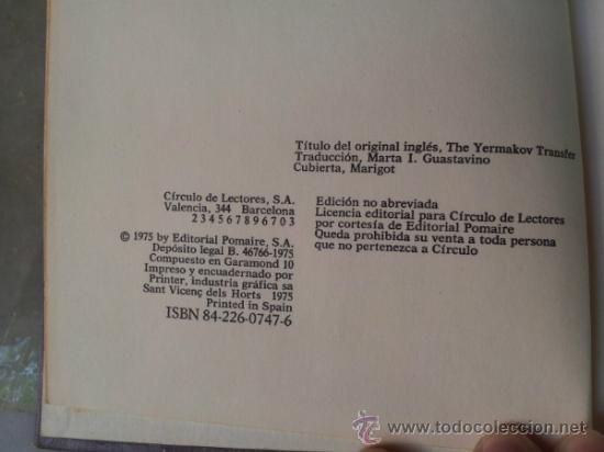 Libros de segunda mano: El complot yermakov - Derek Lambert - 1975 - Foto 2