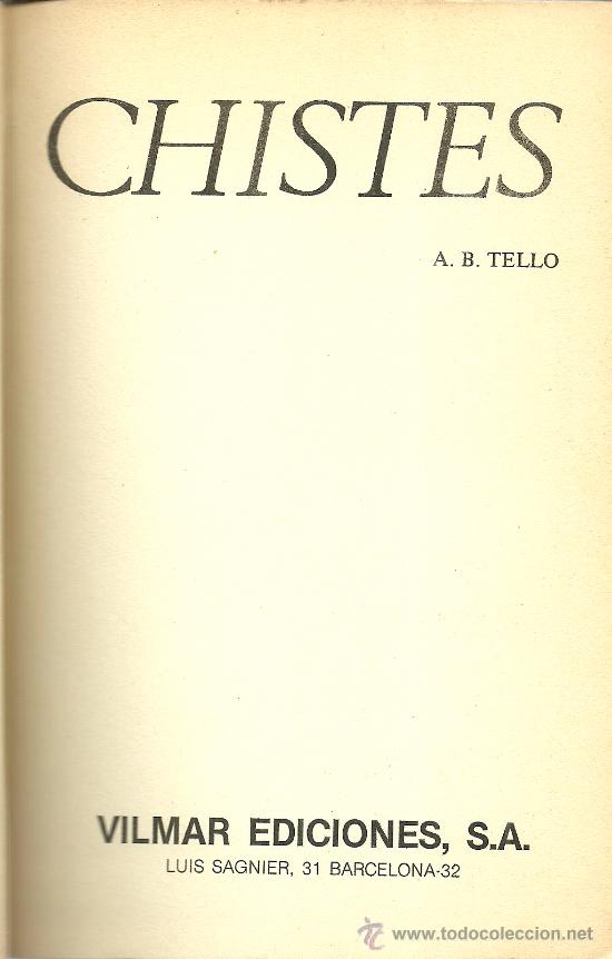 Libros de segunda mano: Chistes / A.B. Tello. - 1989 - Foto 2