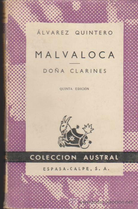Libros de segunda mano: Malvaloca. Alvarez Quintero. Austral  1959. - Foto 1