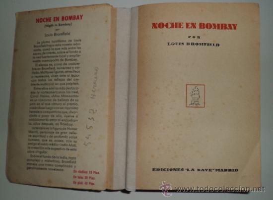 Libros de segunda mano: NOCHE EN BOMBAY - LUOISE BROMFIELD - Foto 4