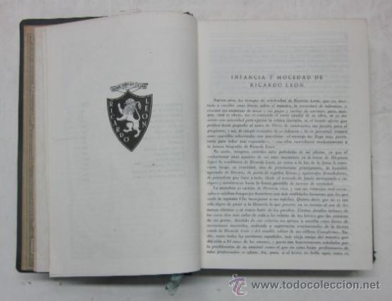 Libros de segunda mano: OBRAS COMPLETAS DE RICARDO LEON - 2 TOMOS - Foto 8