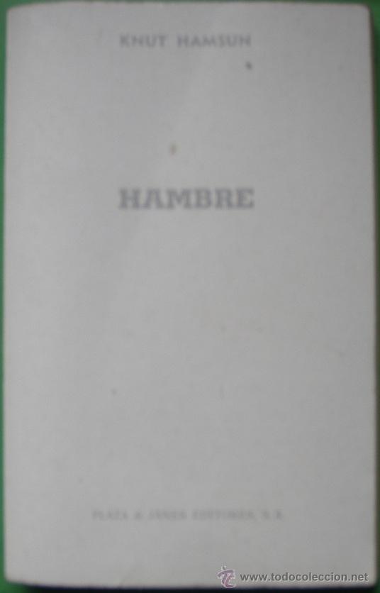 Libros de segunda mano: Hambre - Knut Hamsun; Plaza & Janes (DCD) - Foto 1