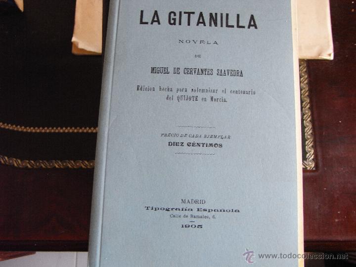 Libros de segunda mano: La gitanilla. M. de cervantes. Ed. facsimil. - Foto 1