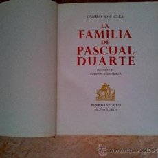 Libros de segunda mano: LA FAMILIA DE PASCUAL DUARTE CELA ENERO 1968. CON 12 LITOGRAFIAS DE AGUSTIN REDONDELLA