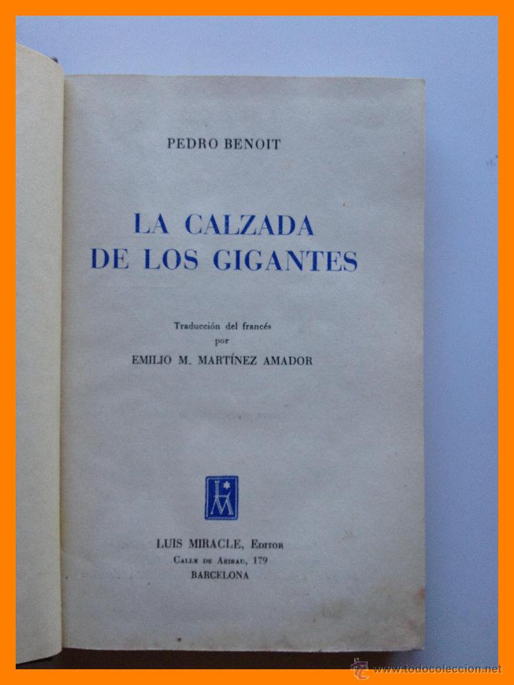 Libros de segunda mano: La calzada de los gigantes - Pedro Benoit - Foto 1