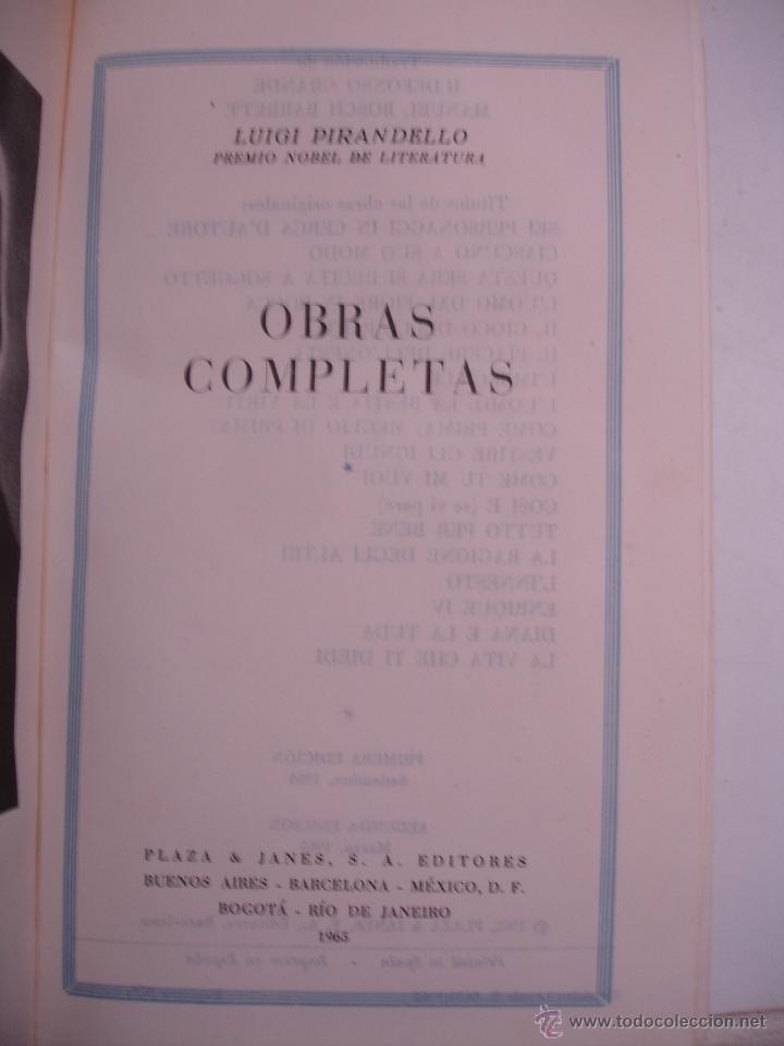 Libros de segunda mano: L. PIRANDELLO. OBRAS COMPLETA. - Foto 2