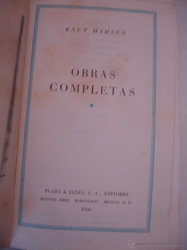 Libros de segunda mano: KNUT HAMSUN, OBRAS COMPLETAS - Foto 3