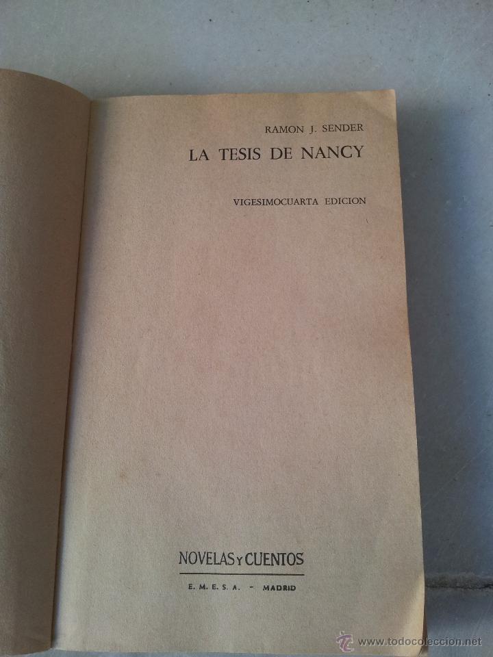 Libros de segunda mano: La tesis de Nancy - Ramon J. Sender - 1969 - Foto 3