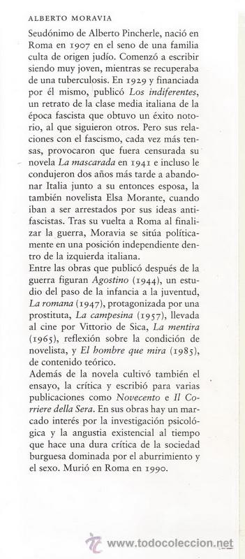 Libros de segunda mano: ALBERTO MORAVIA. El conformista. RM66181. - Foto 2