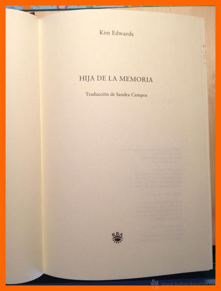 Libros de segunda mano: Hija de la Memoria - Kim Edwards - Foto 1