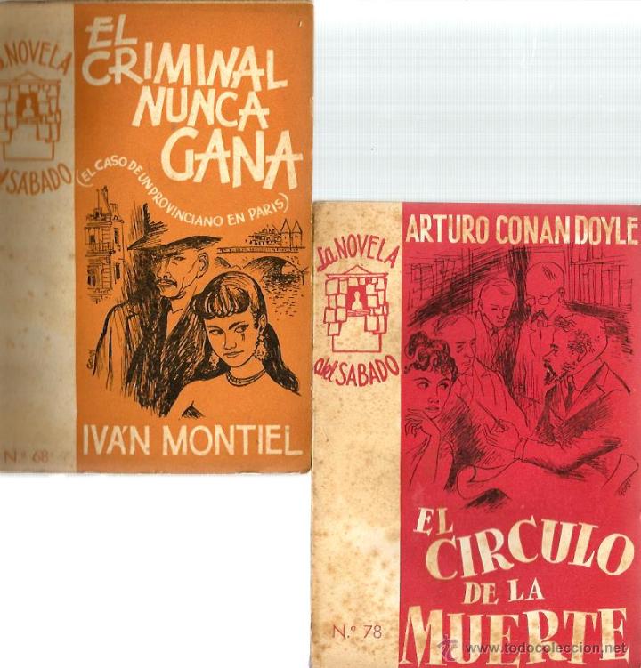 Libros de segunda mano: 2 LIBRITOS DE LA NOVELA DEL SABADO: IVAN MONTIEL + ARTURO CONAN DOYLE