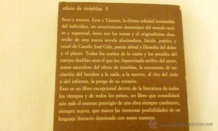 Libros de segunda mano: Oficio de tinieblas - Camilo Jos&eacute; Cela - Foto 2