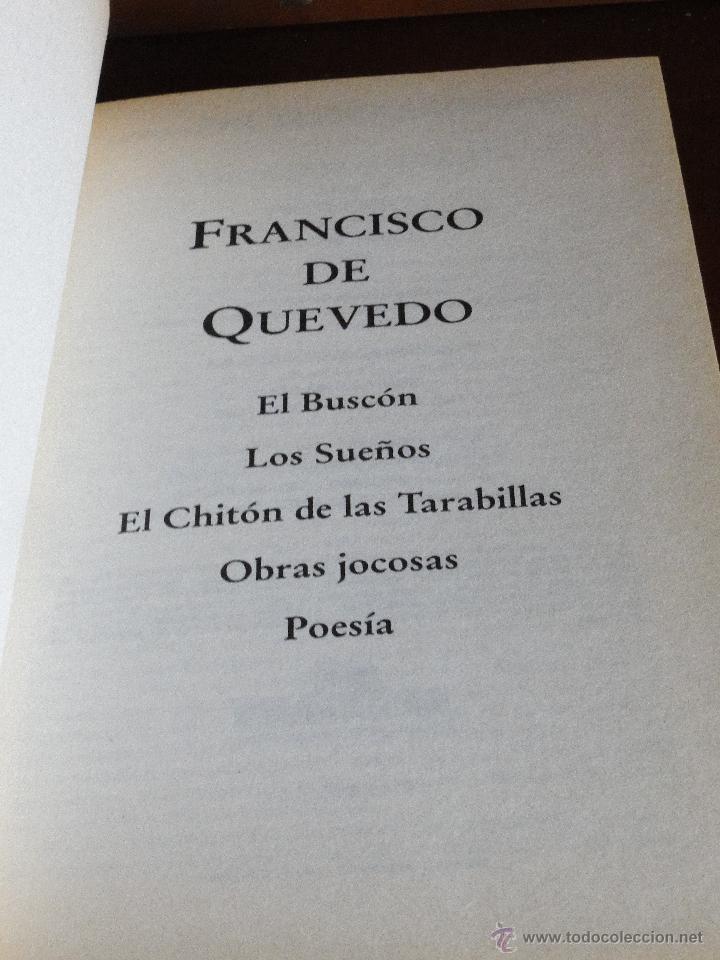 Libros de segunda mano: OBRA SELECTAS .--FRANCISCO DE QUEVEDO - Foto 2
