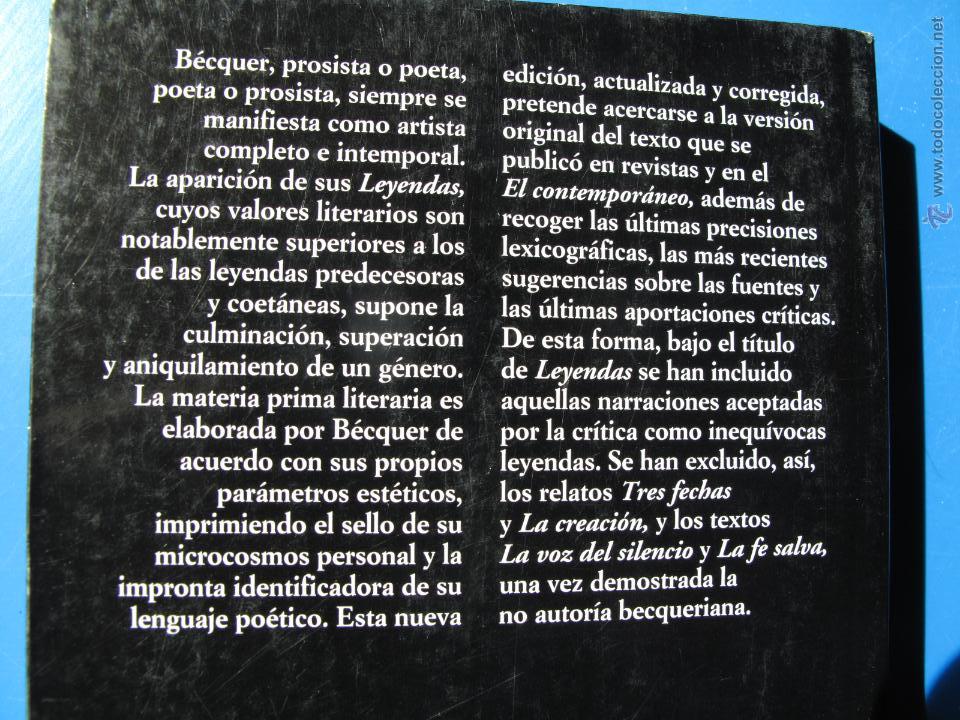 Libros de segunda mano: LEYENDAS - GUSTAVO ADOLFO B&Eacute;CQUER - C&Aacute;TEDRA - Foto 2