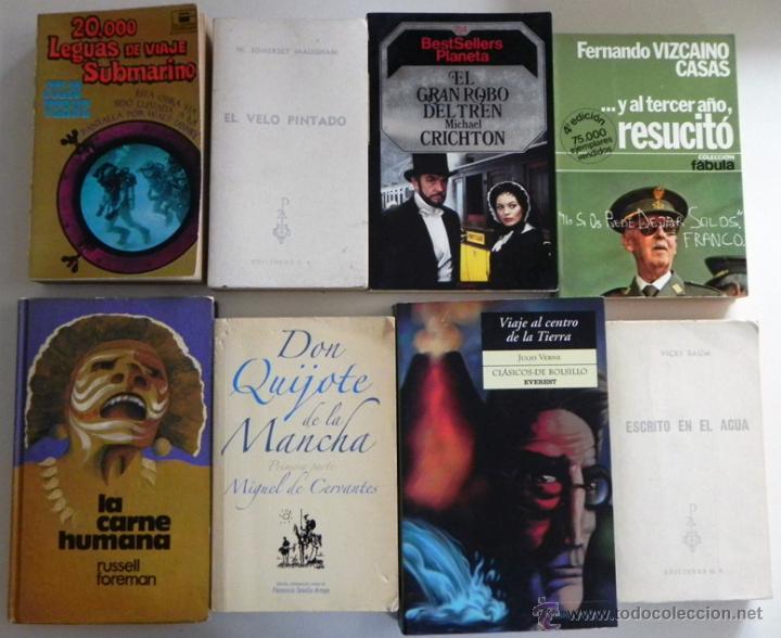 Libros de segunda mano: LOTE DE LIBROS LA CARNE HUMANA - VELO PINTADO - ESCRITO EN EL AGUA -DON QUIJOTE NOVELAS NOVELA LIBRO