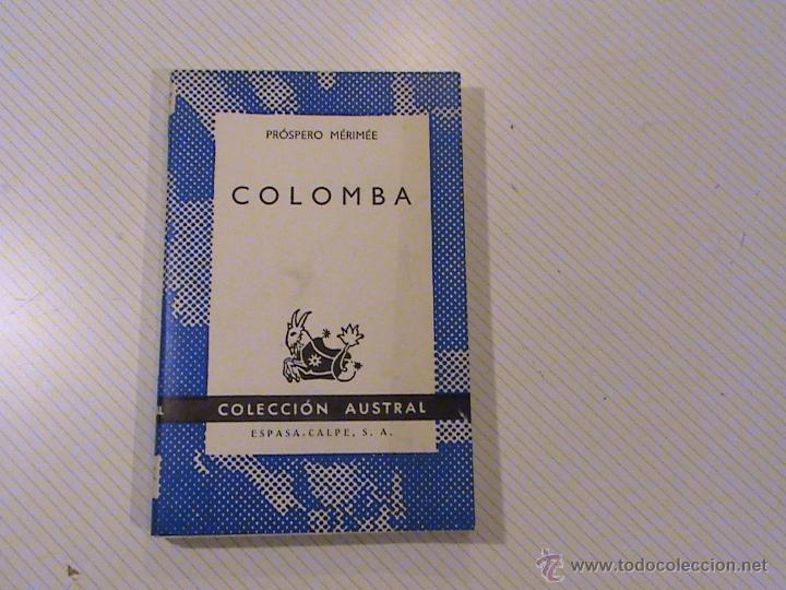 Libros de segunda mano: Colomba (autor: Pr&oacute;spero Merim&eacute;) - Foto 1