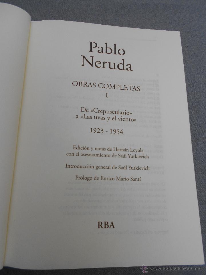 Libros de segunda mano: PABLO NERUDA. TOMO I - Foto 2