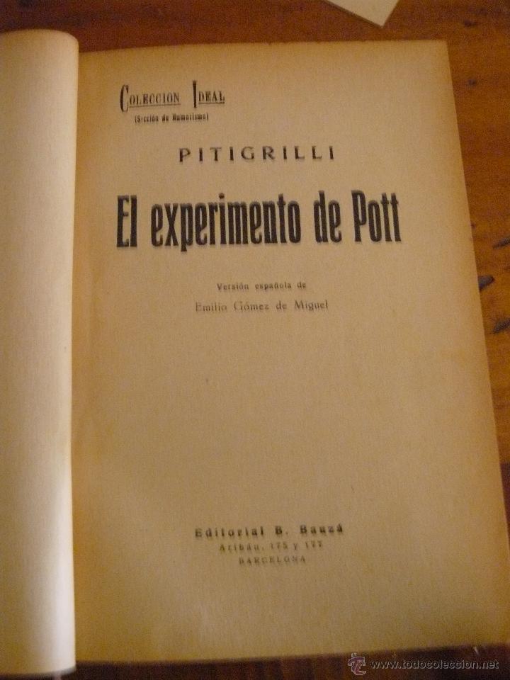 Libros de segunda mano: EL EXPERIMENTO DE POTT. PITIGRILLI. 1930 - Foto 2