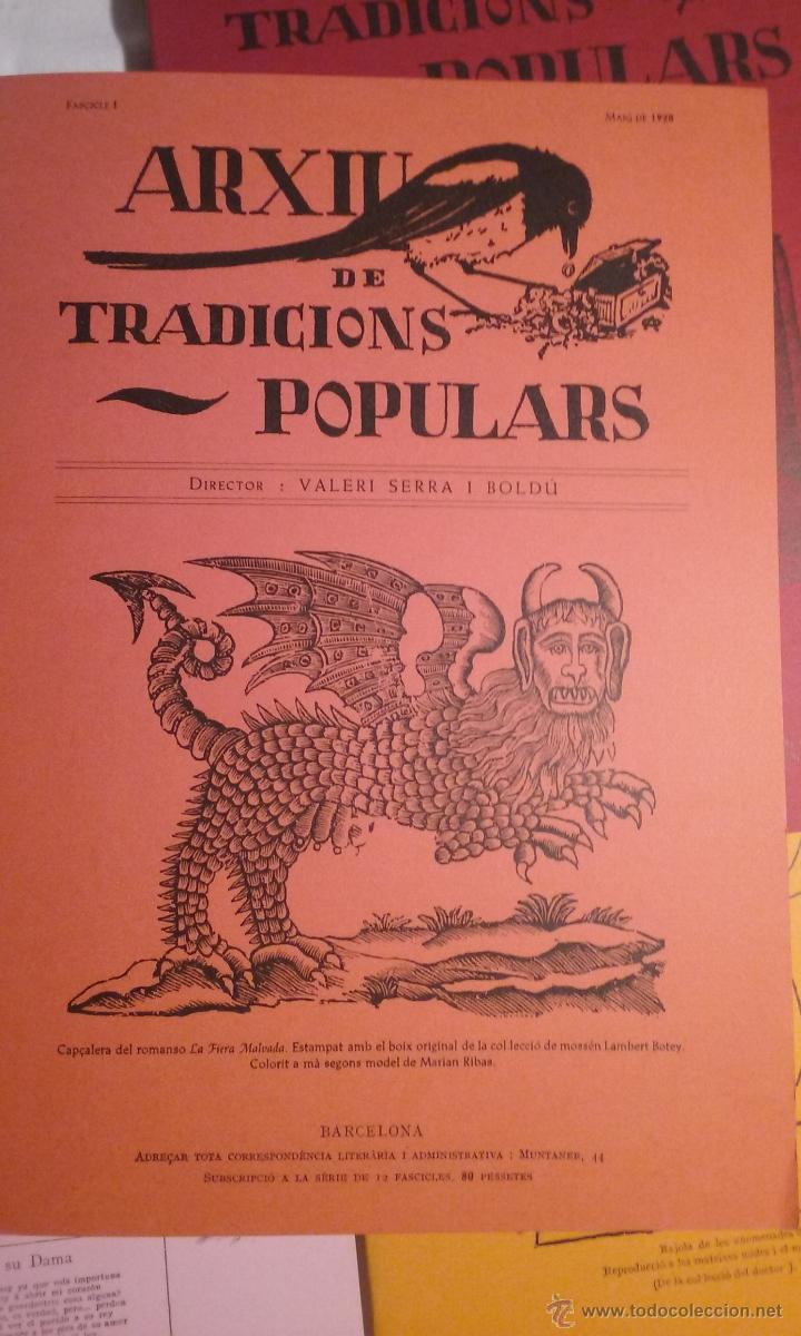 Libros de segunda mano: Arxiu de tradicions populars. - Foto 3