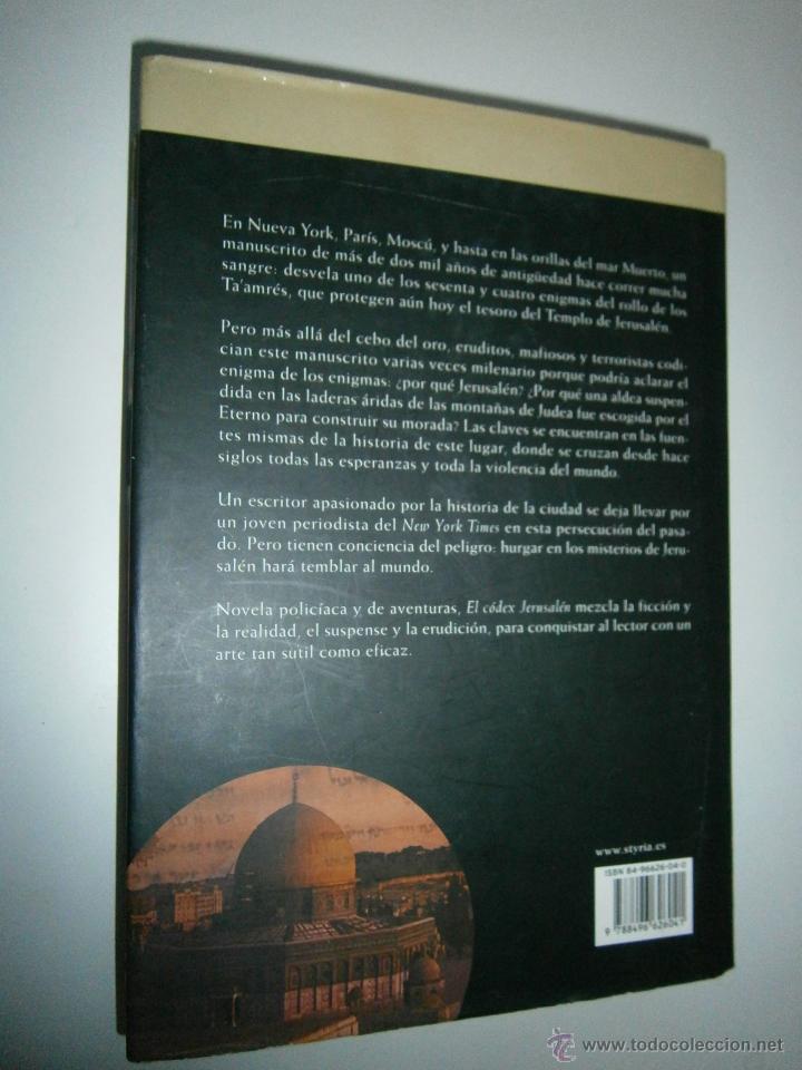 Libros de segunda mano: EL CODEX JERUSALEN Marek Halter Styria 1 edicion 2006 TM - Foto 5