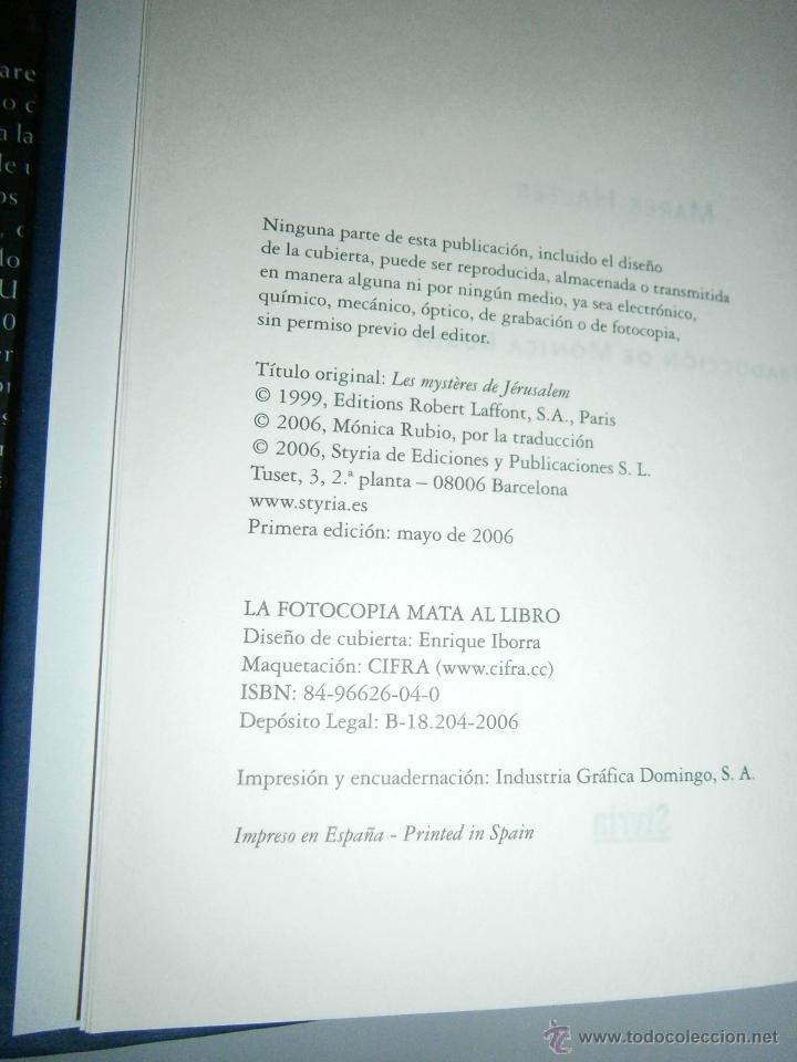 Libros de segunda mano: EL CODEX JERUSALEN Marek Halter Styria 1 edicion 2006 TM - Foto 13