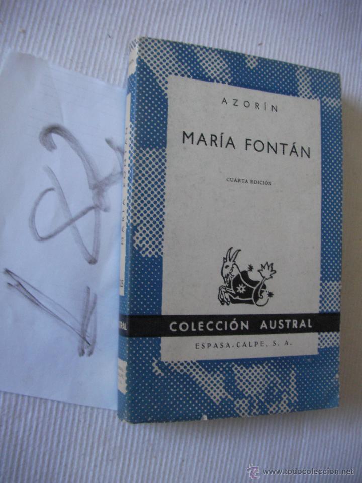Libros de segunda mano: MARIA FONTAN - AZORIN - ENVIO GRATIS A ESPA&Ntilde;A - Foto 1