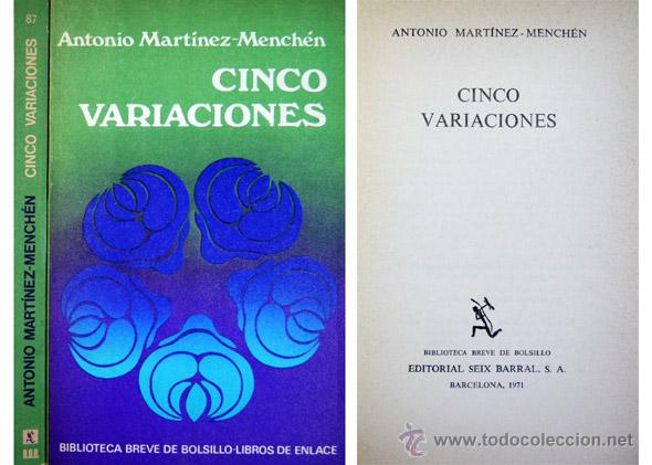 Libros de segunda mano: MART&Iacute;NEZ - MENCH&Eacute;N, Antonio.  Cinco variaciones.  1971. - Foto 1
