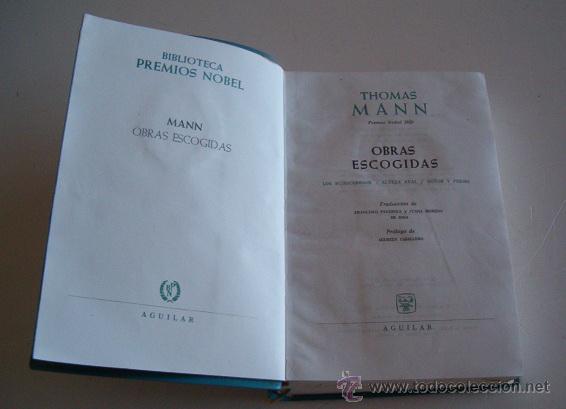 Libros de segunda mano: THOMAS MANN. Obras Escogidas. RM73036. - Foto 1