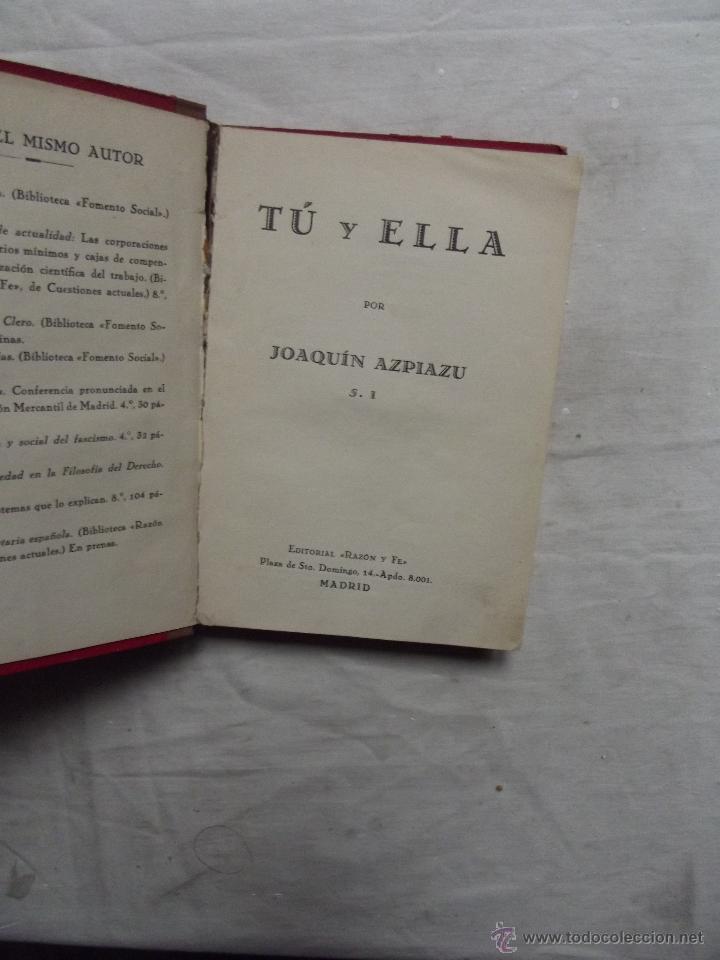 Libros de segunda mano: TU Y ELLA  DE JOAQUIN AZPIAZU - Foto 1